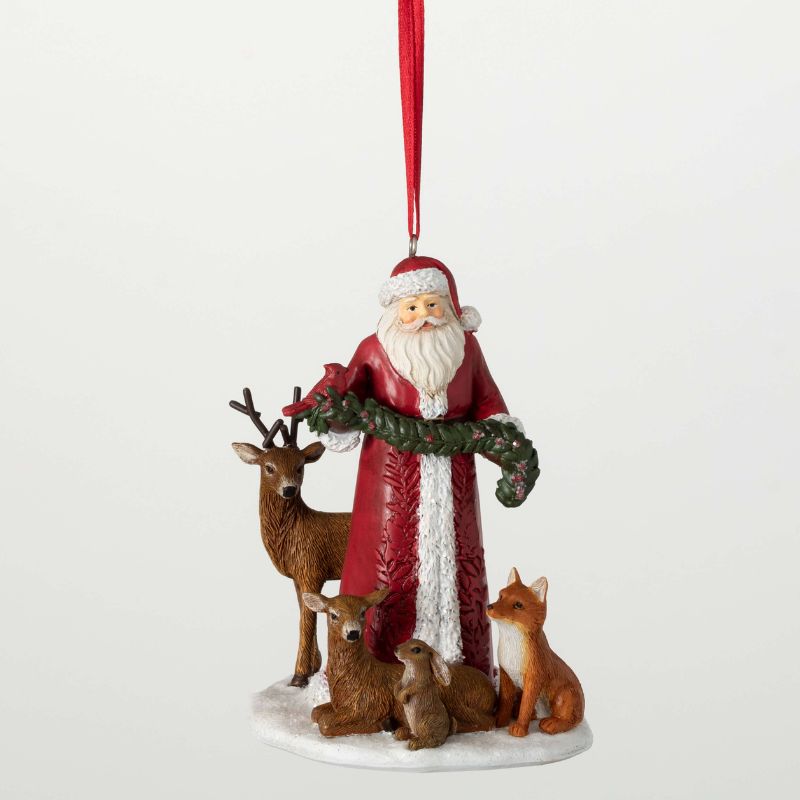 Woodland Santa Ornament